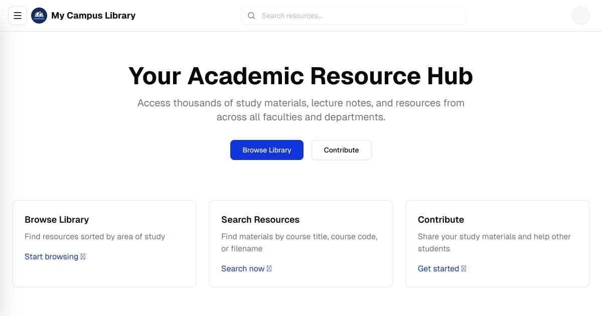 My Campus Library preview